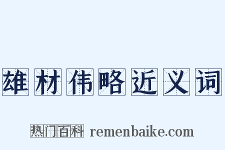 雄材伟略近义词是什么意思的图片